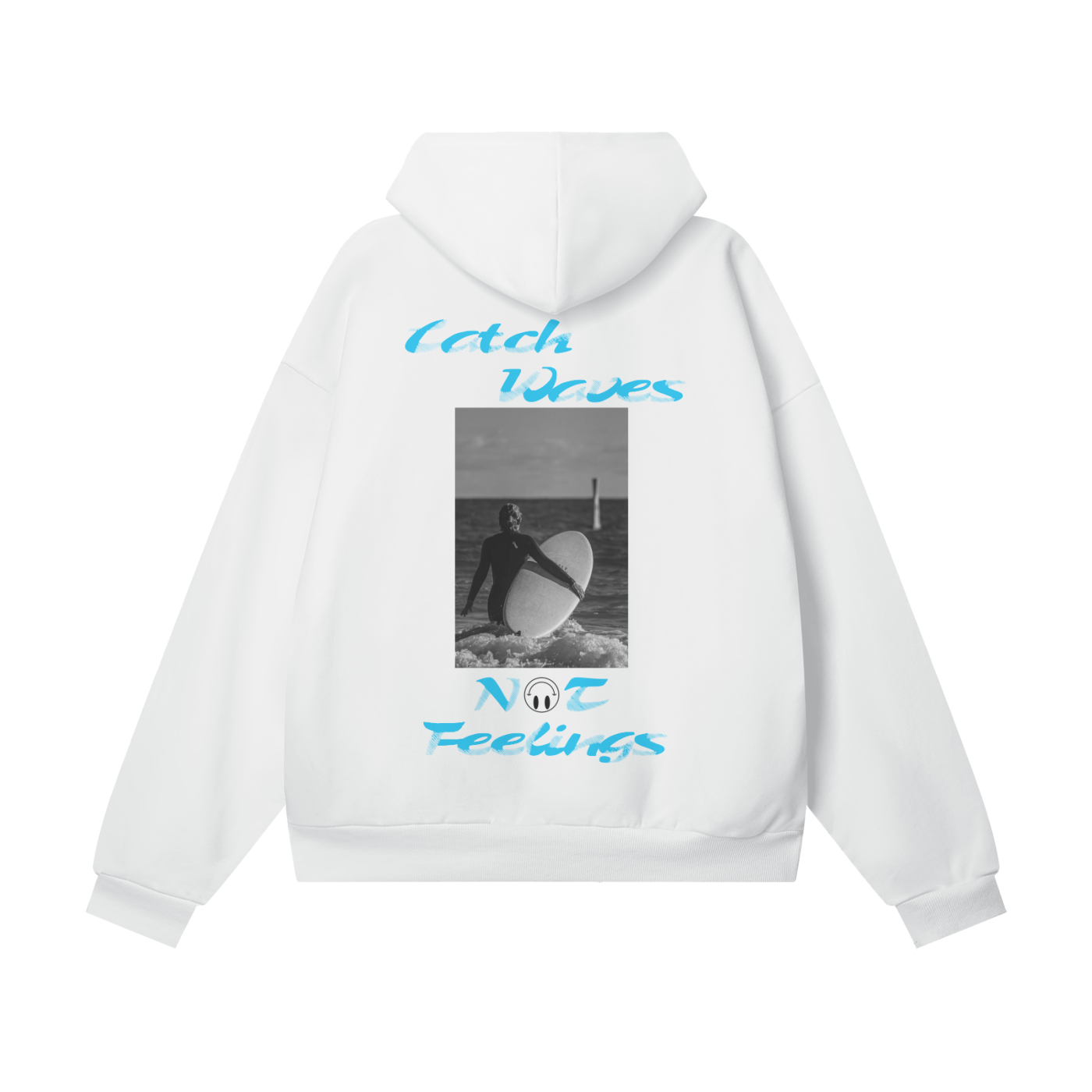 Catching Waves Oversized Hoodie (WHITE)